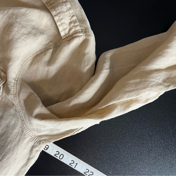 NWT Michael Stars Linen Anorak Jacket Cargo Pockets Oatmeal Sz XS Zip Button - Picture 13 of 16